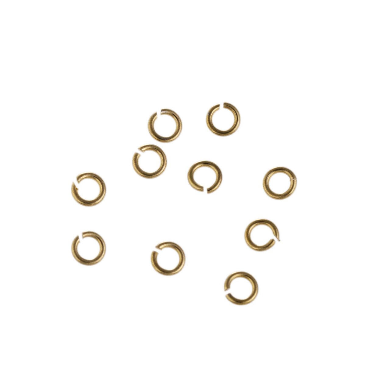 Permanent Waterproof Gold Stainless Steel DIY Jewelry Making (3.5mm Jump Rings) (Package of 10)